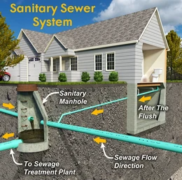 schematic-sectionview-illustration-contemporary-sanitary-260nw-350129939